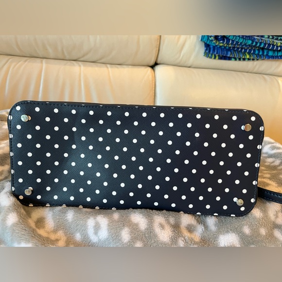 NWT Kate Spade New York medium dome satchel in Payton micro polkadot nightcap - Picture 2 of 7